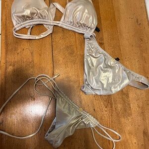 Shimmering Cream Bikini Set Paula Hermanny VIX